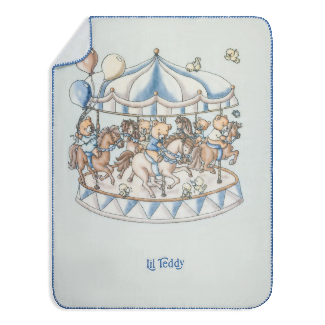 blanket bigger teddy merry go snuggle - blueberry biscuit