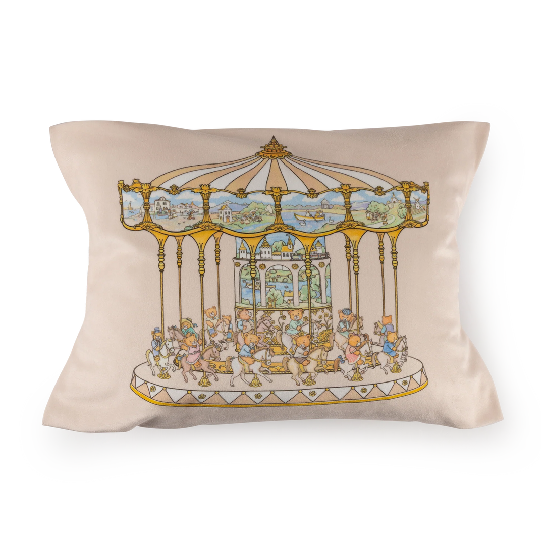 pillow teddy merry go cushion - vanilla bean