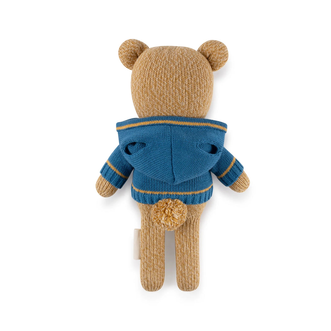 teddy lil teddy storybook with hoodie - natural/blue