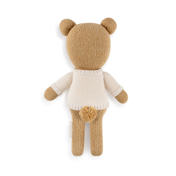 teddy lil teddy storybook with sweater - natural/ivory