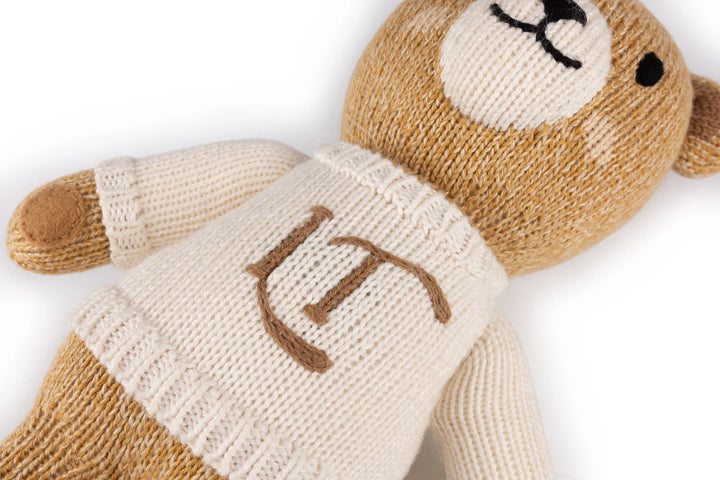 teddy lil teddy storybook with sweater - natural/ivory