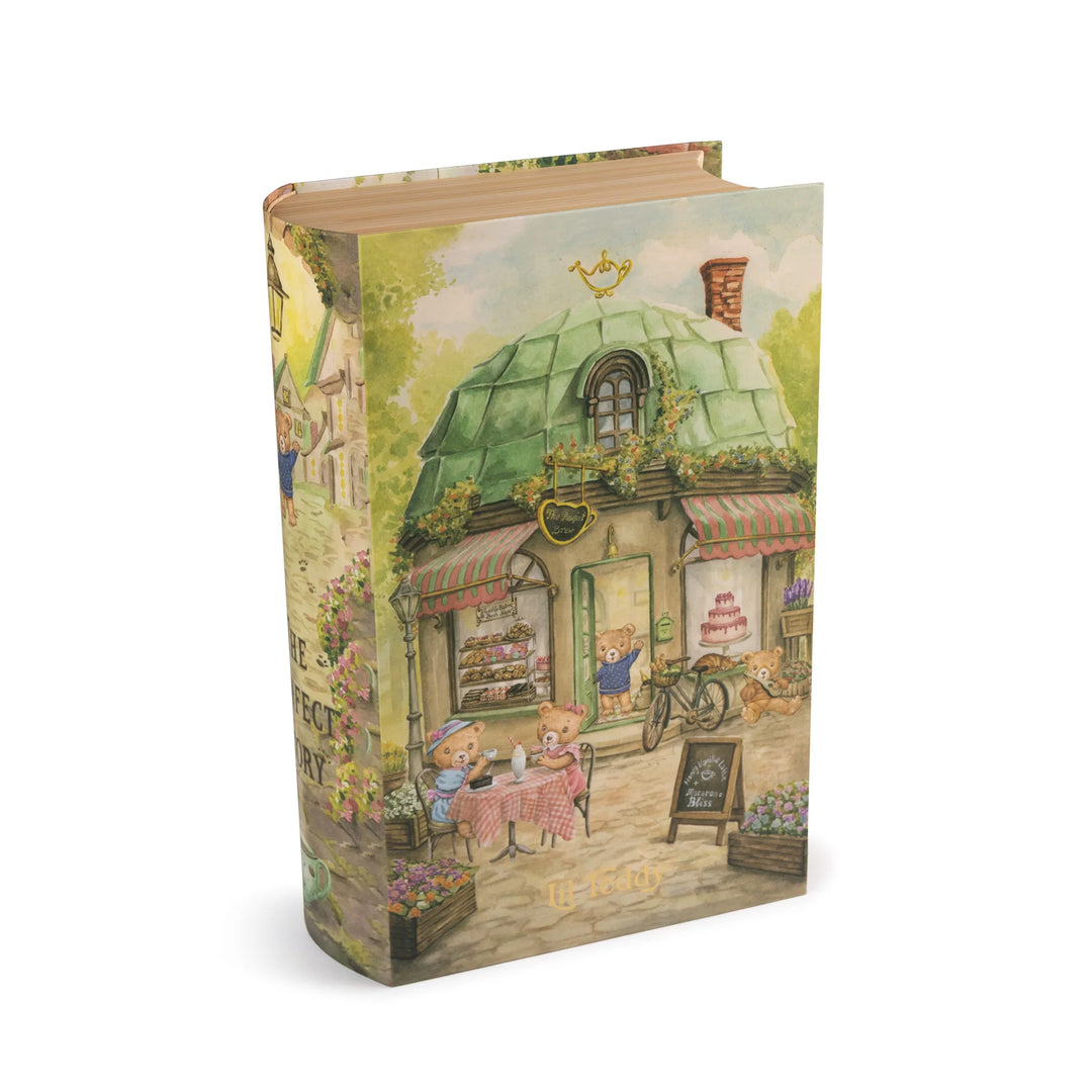 teddy lil teddy storybook with hoodie - natural/blue