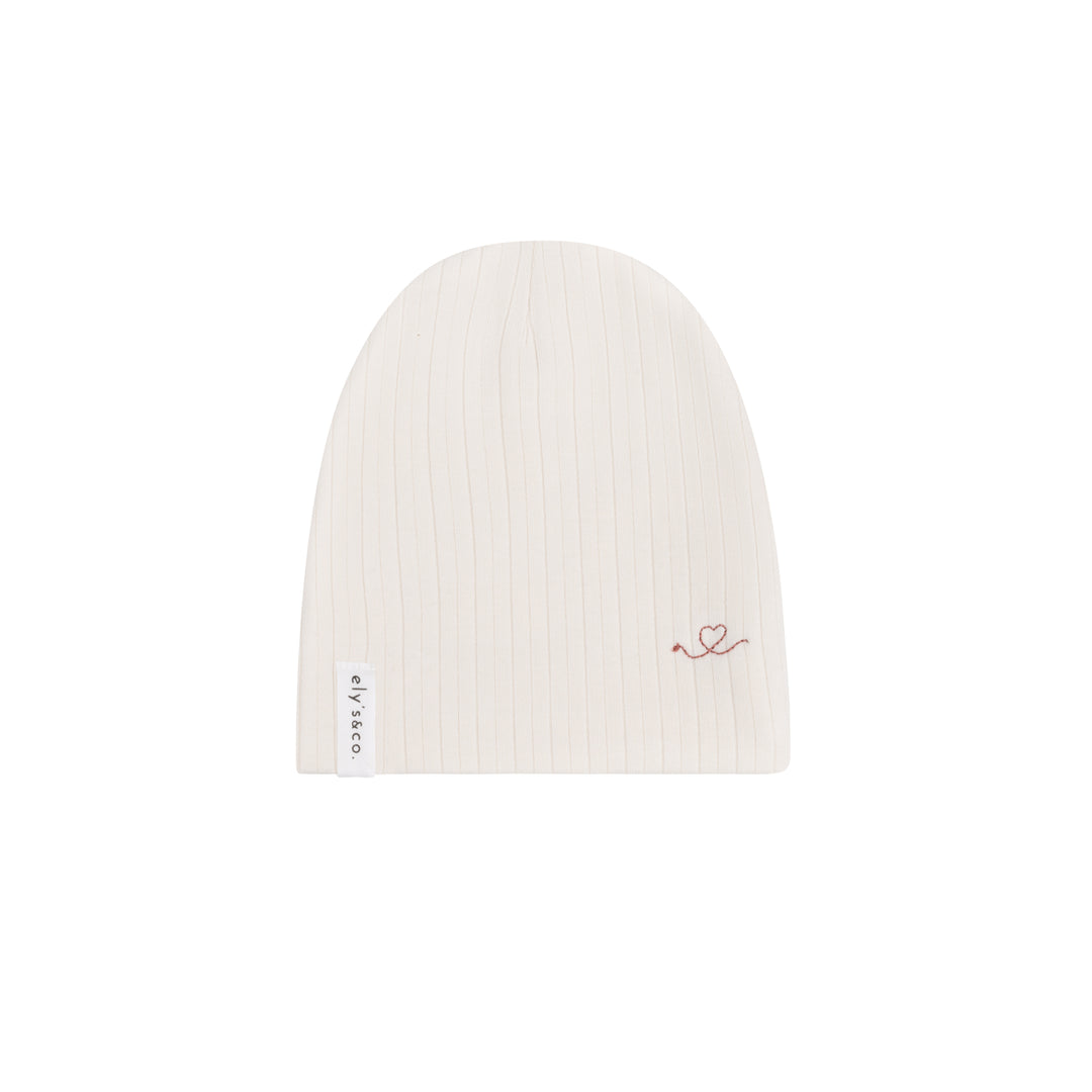 footie wrap little one with beanie - ivory/pink