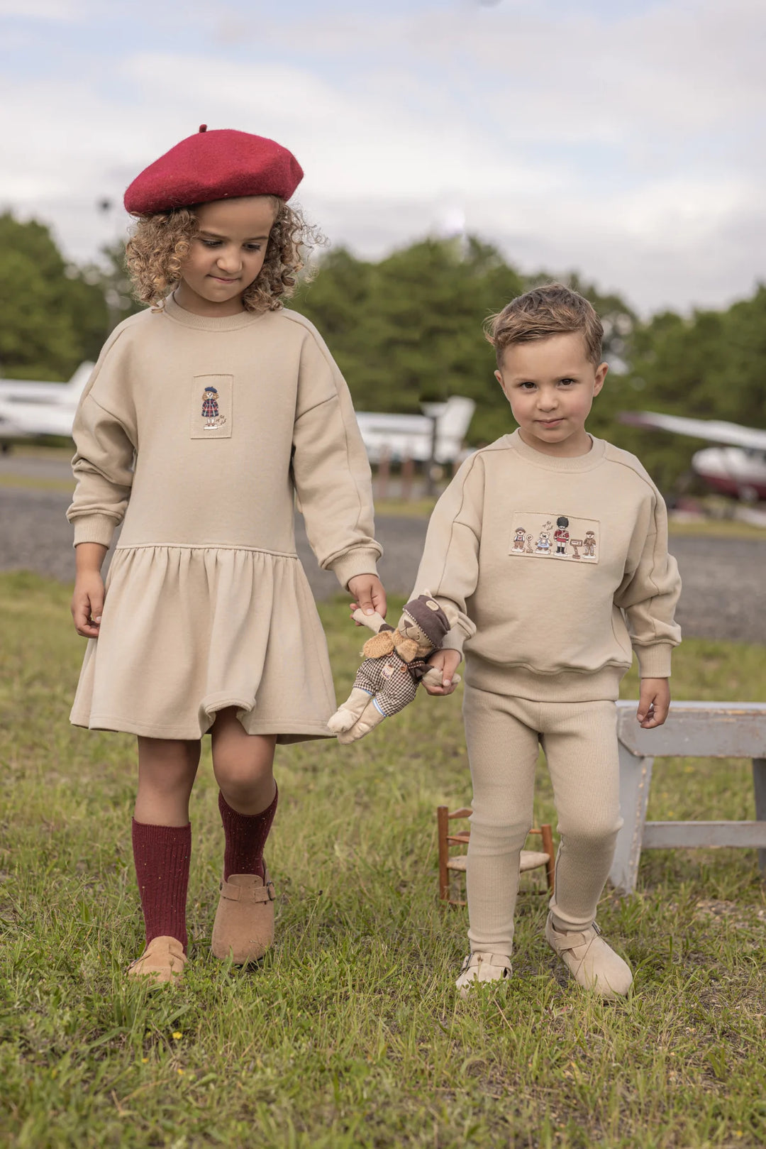 dress embroidered sweatshirt - ivory