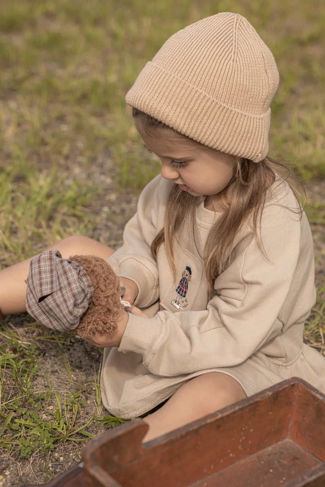 dress embroidered sweatshirt - ivory