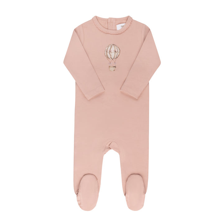 footie hot air balloon - pink