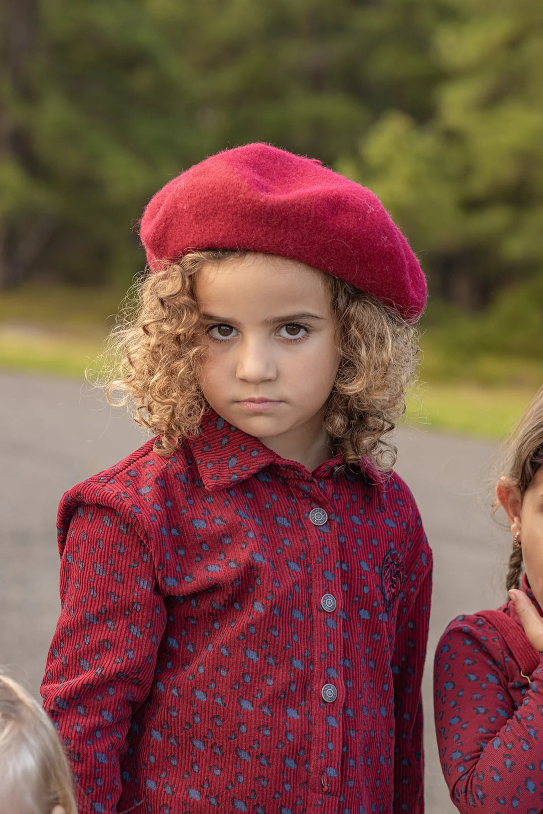 dress corduroy leopard print shirt style - brick red