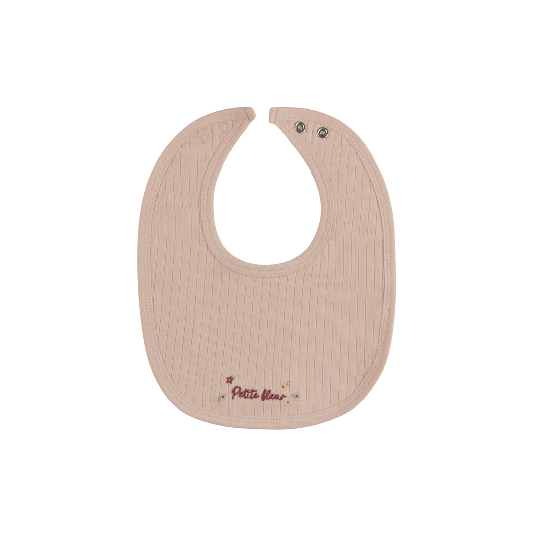 bib floral star embroidered - pink floral