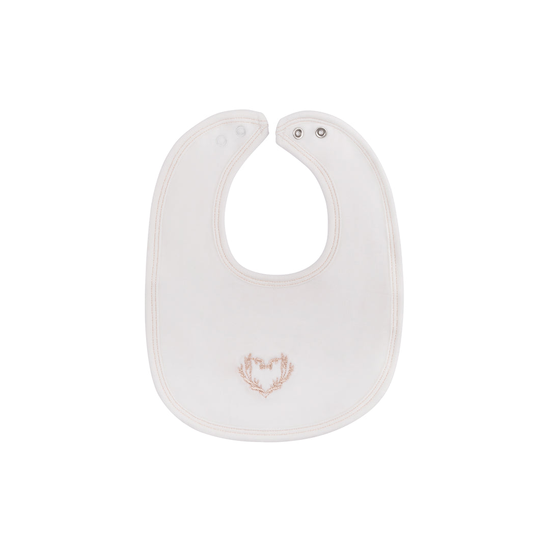 bib velour metallic wreath - ivory girl