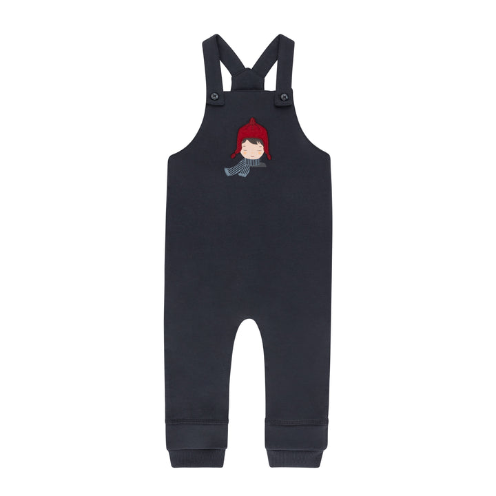 one piece boy doll long overalls - navy