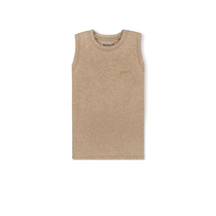 set outfit logo tee and track shorts - tan