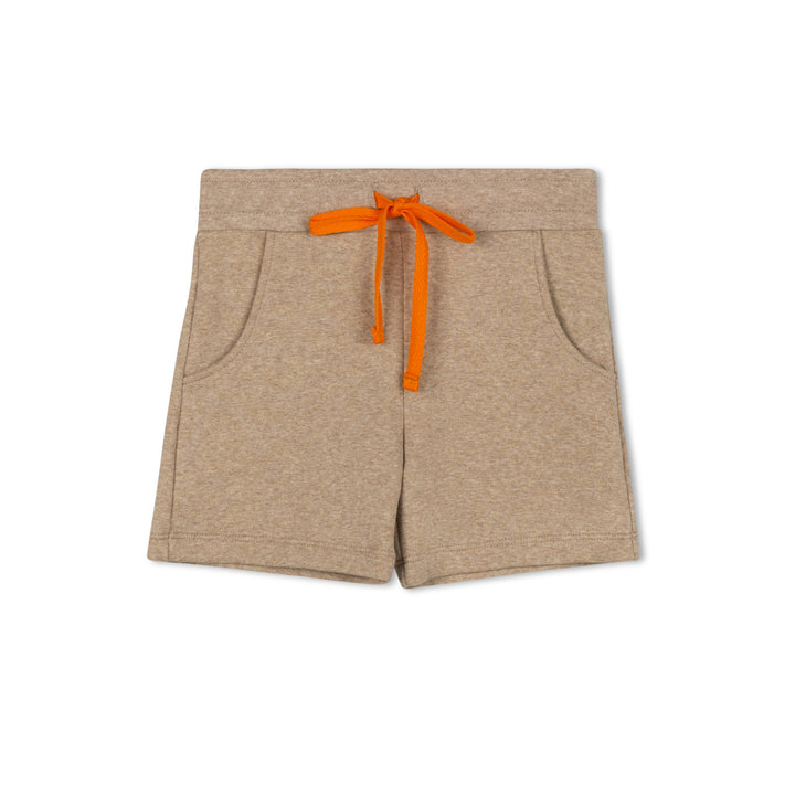 set outfit logo tee and track shorts - tan