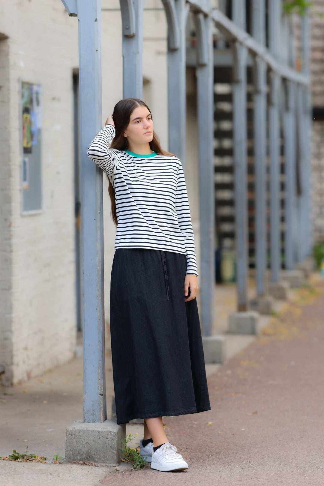 top l/s sophie - green bias