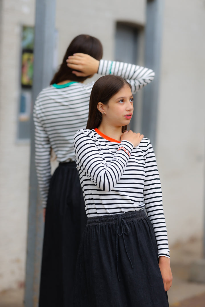 top l/s sophie - orange bias