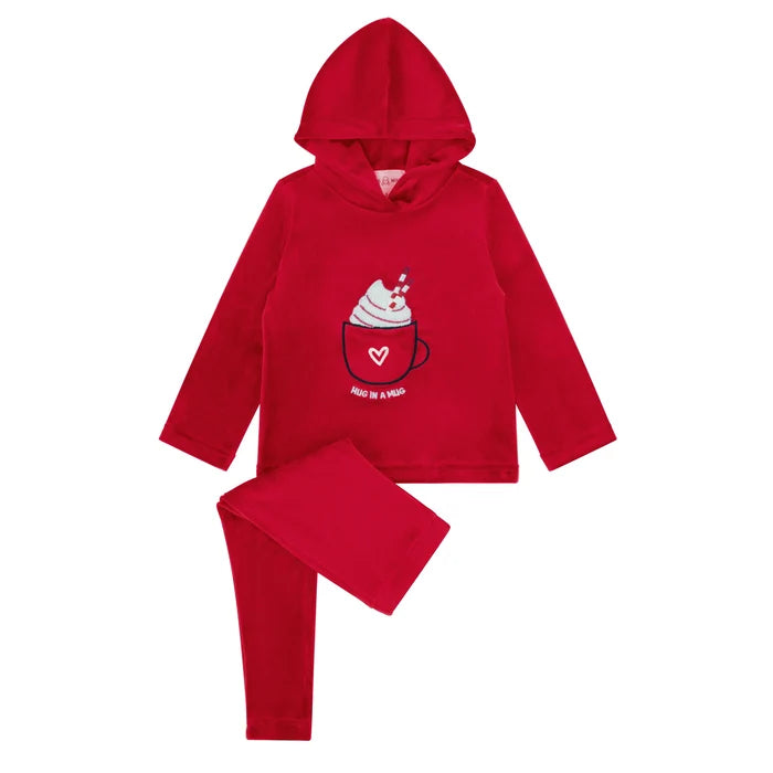 pajamas whipped hooded - pink