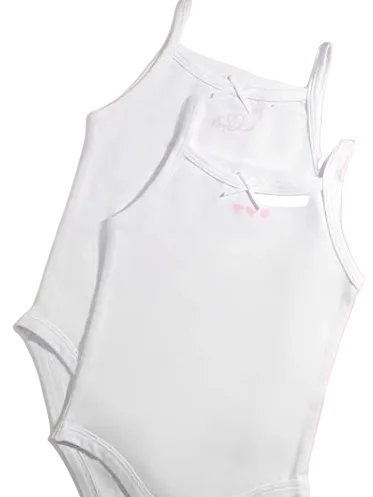 onesie baby girl heart - white