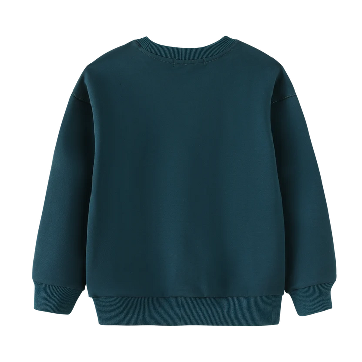 top l/s bird print sweatshirt - teal