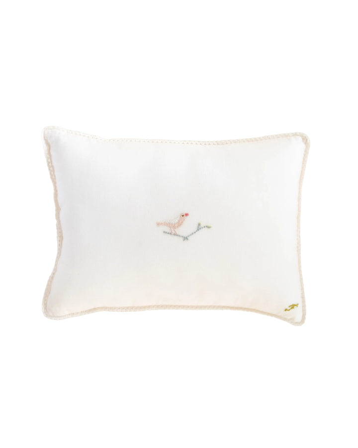 pillow voile birdie scalloped - barely pink