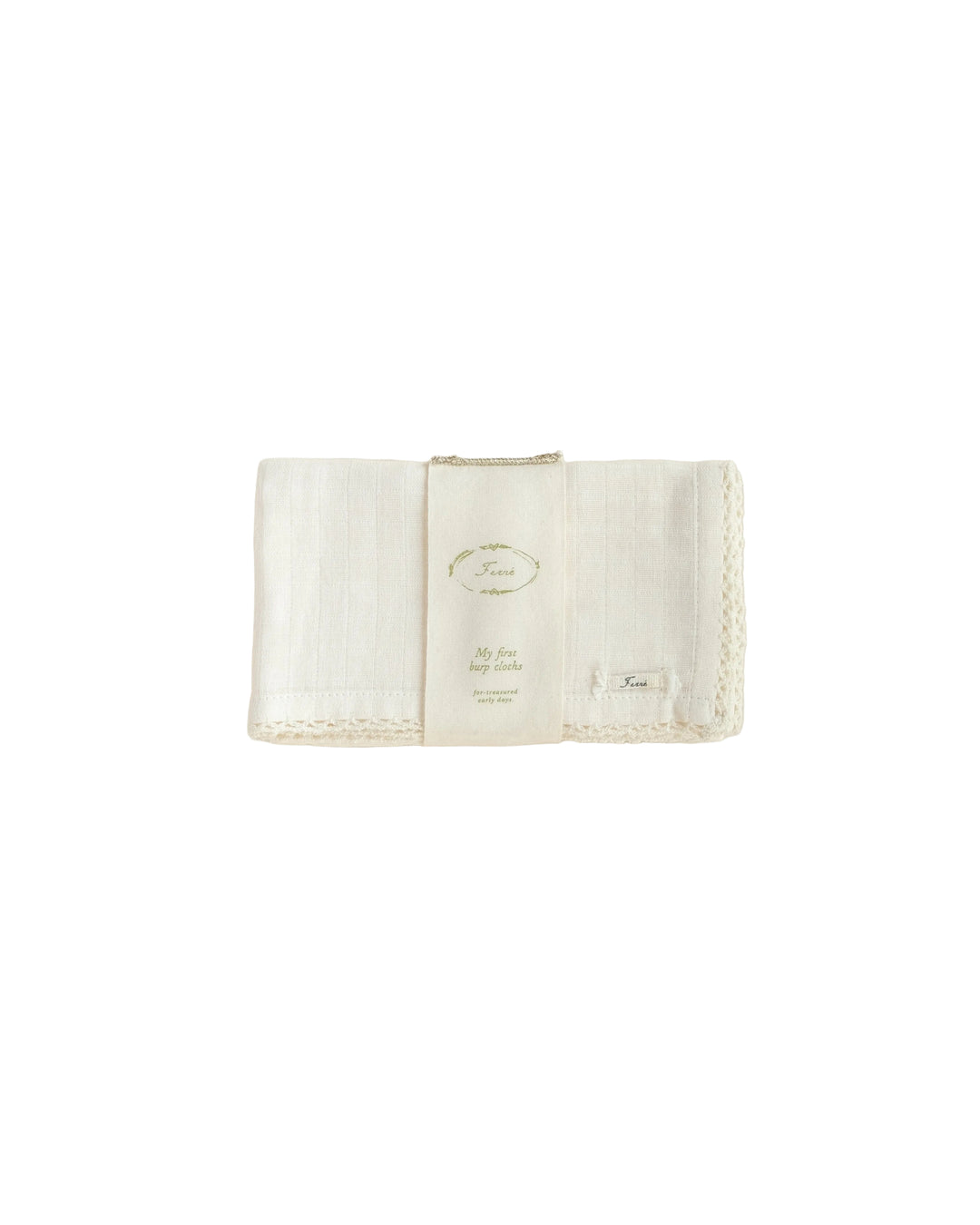 diapers solid gauze burp cloth 2 pack - ecru