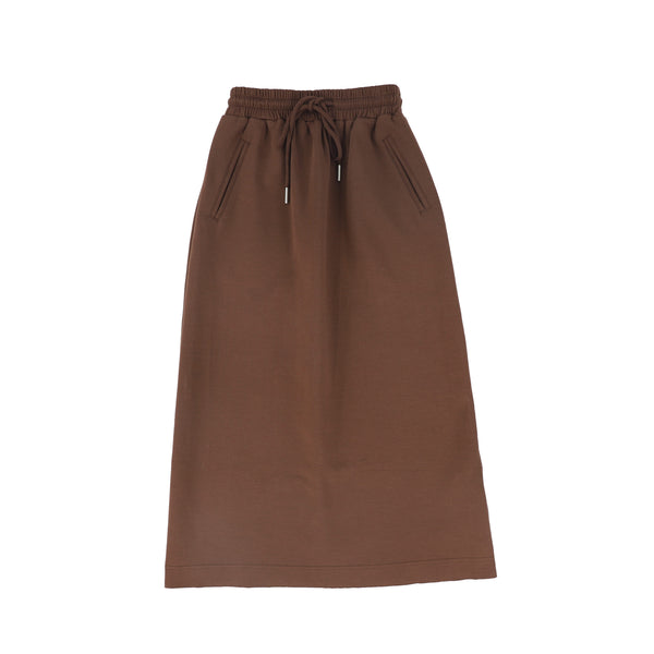 skirt maxi drawstring sweat - brown – Lily and Todd