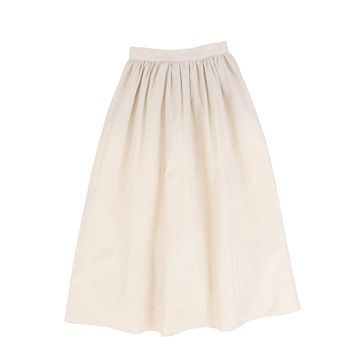 set outfit taffeta lace detail shirt and maxi skirt - pink