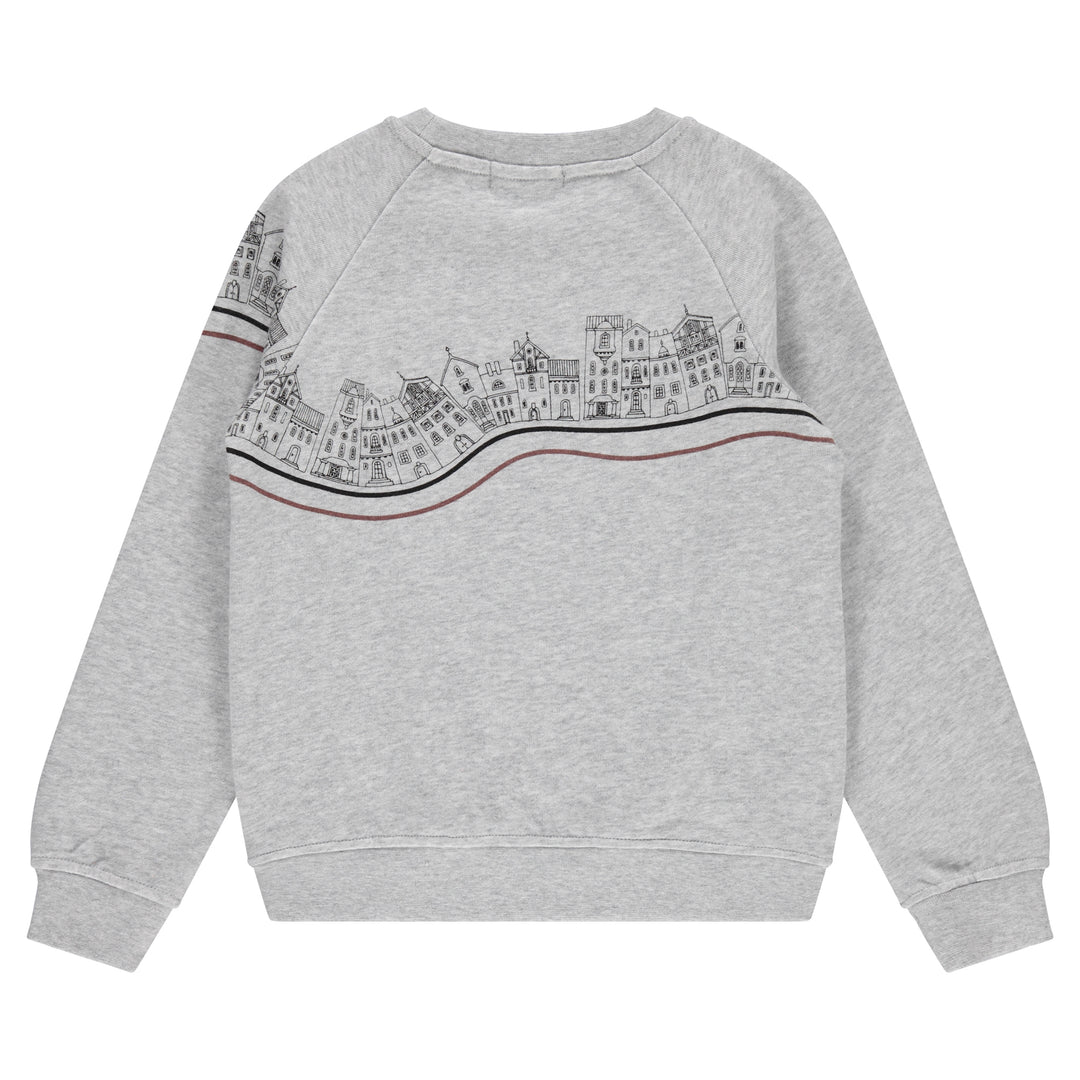 top l/s graphic sweatshirt - grey