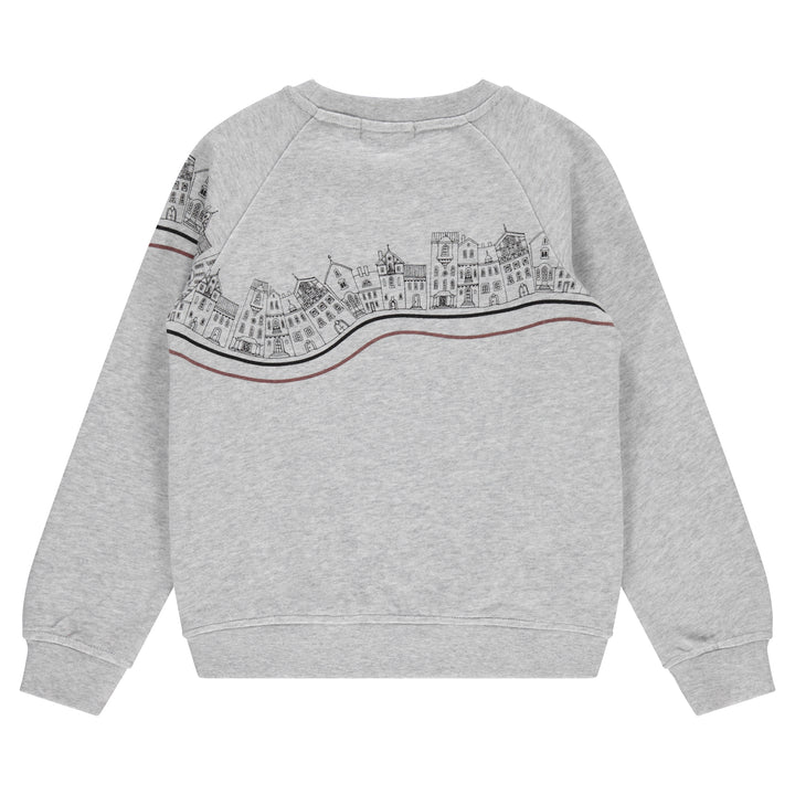 top l/s graphic sweatshirt - grey