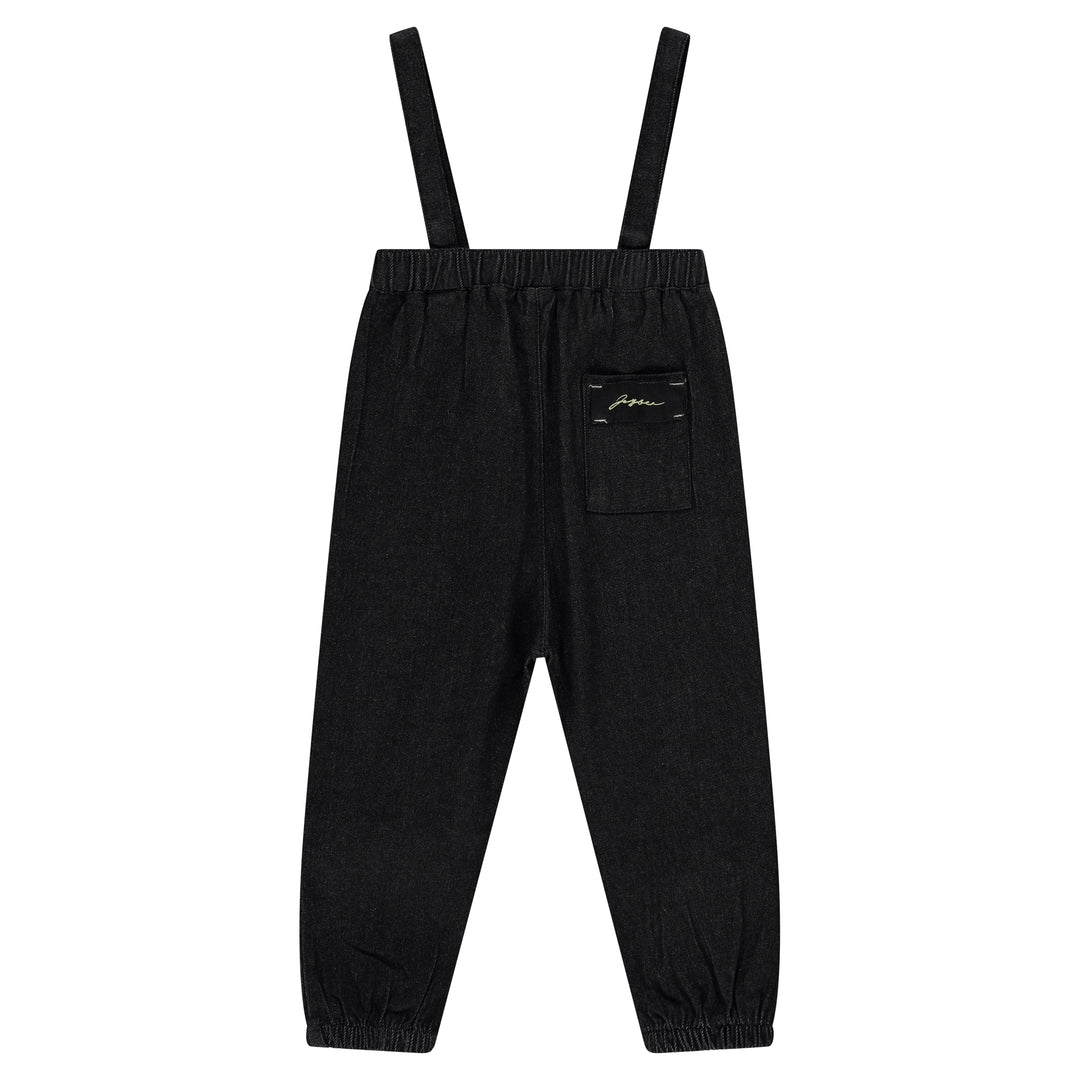 one piece denim romper - black denim
