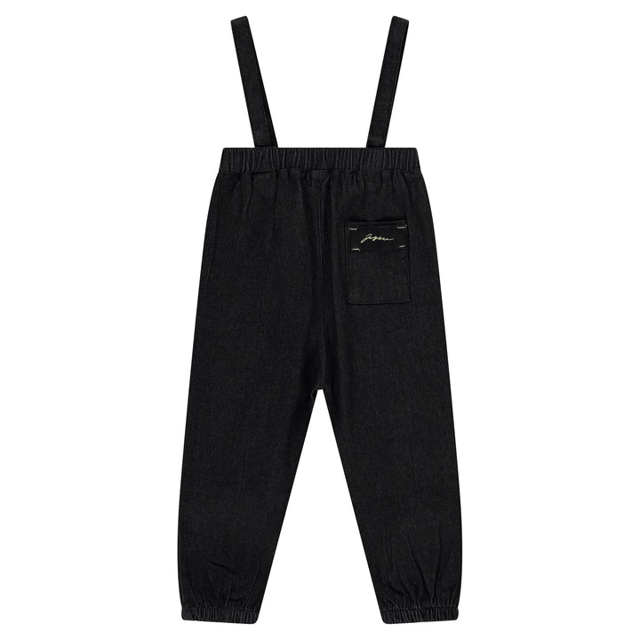 one piece denim romper - black denim