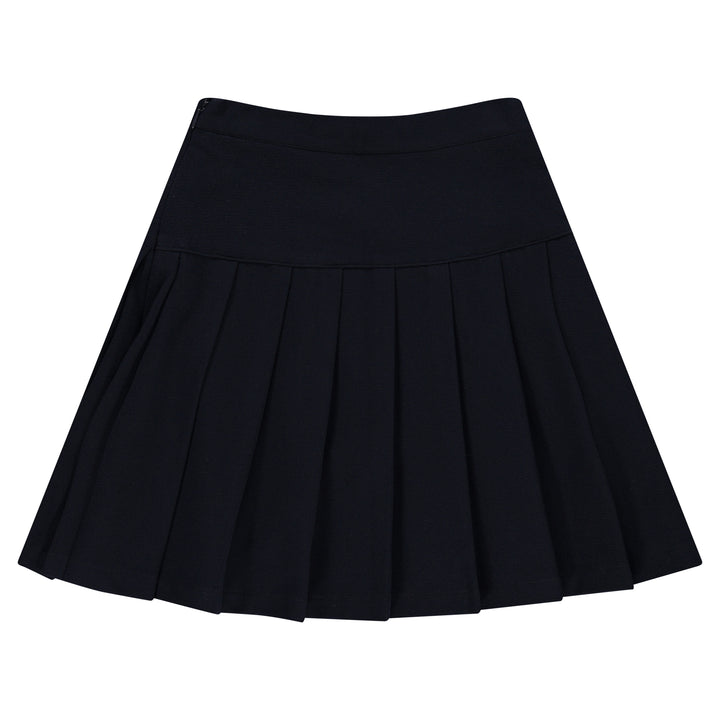 skirt knife woven pleated - dark navy