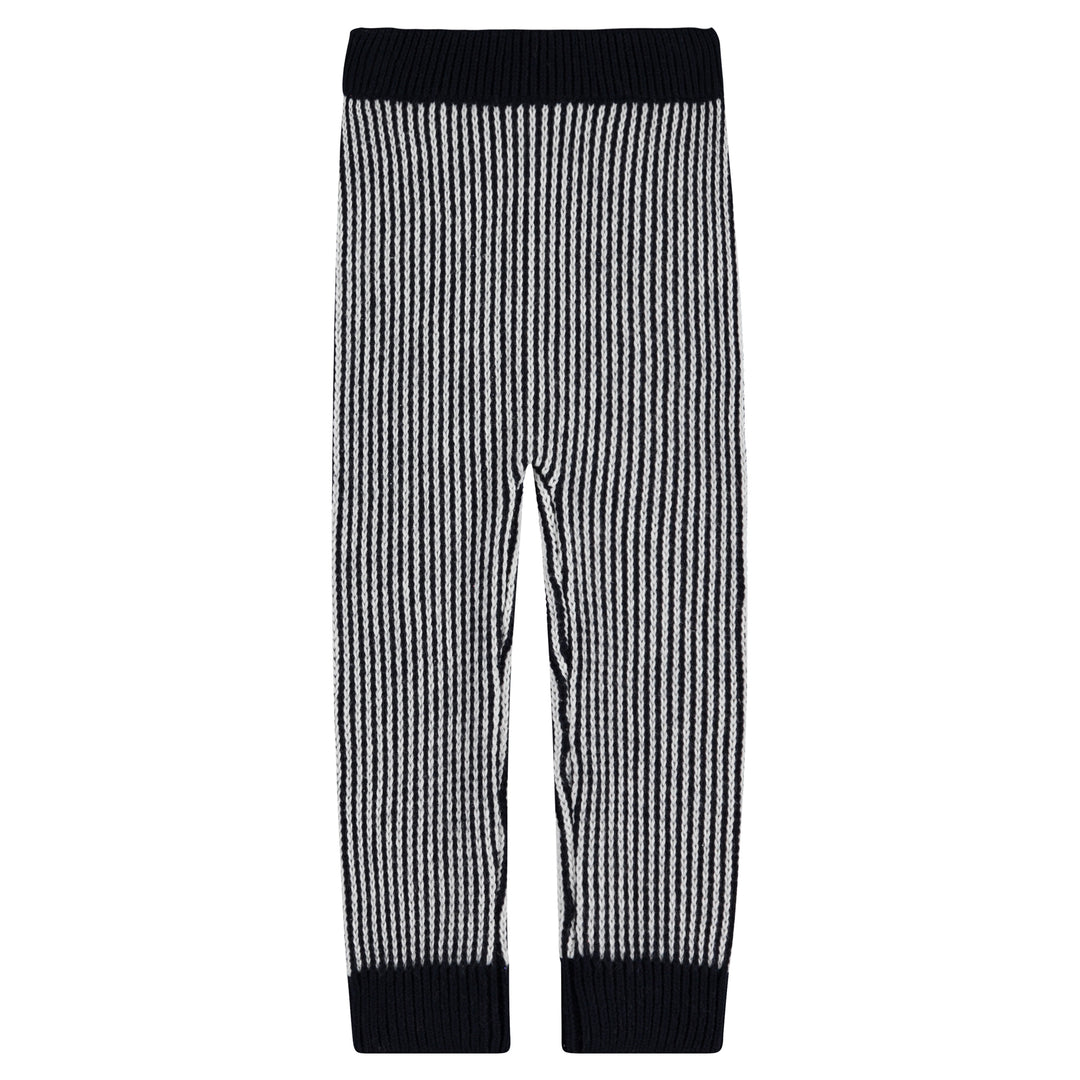 striped crew neck sweater set - navy