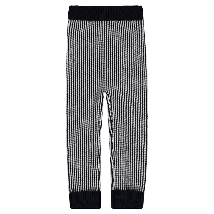 striped crew neck sweater set - navy