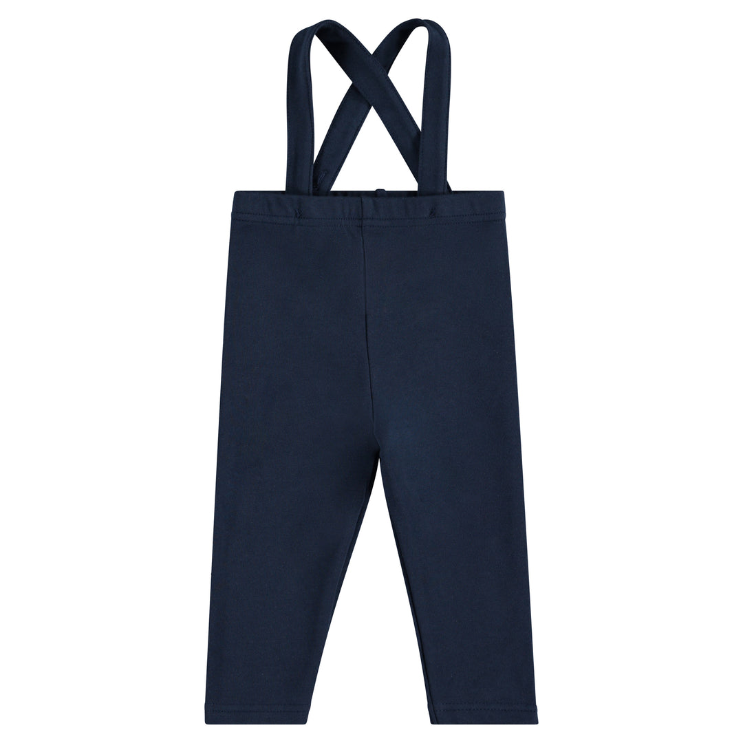 one piece suspneder leggings retro phone - navy