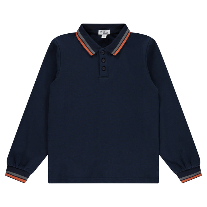 polo l/s retro phone - navy