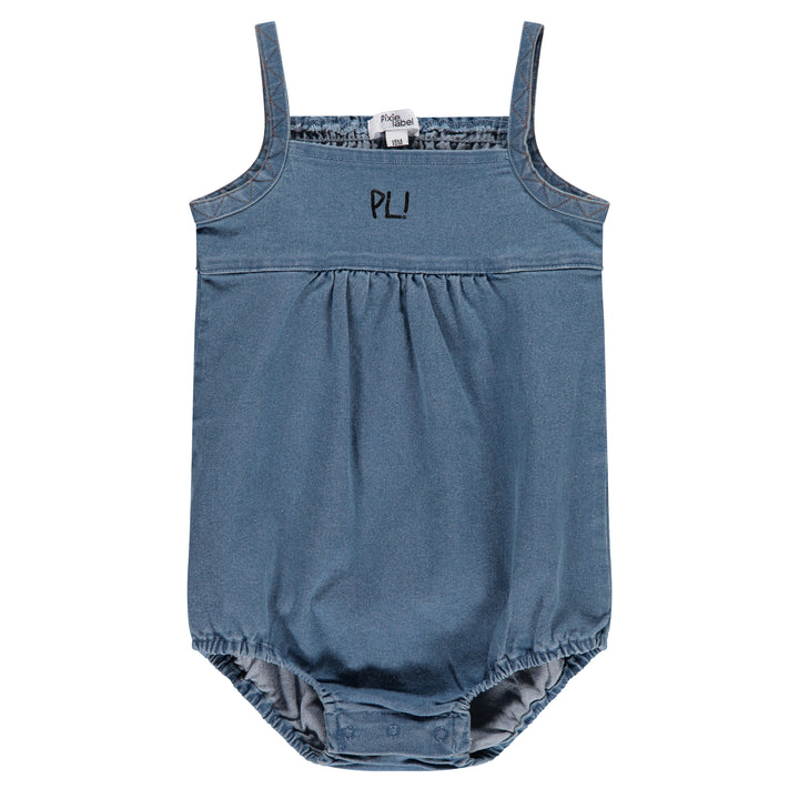 one piece romper strap play denim - denim