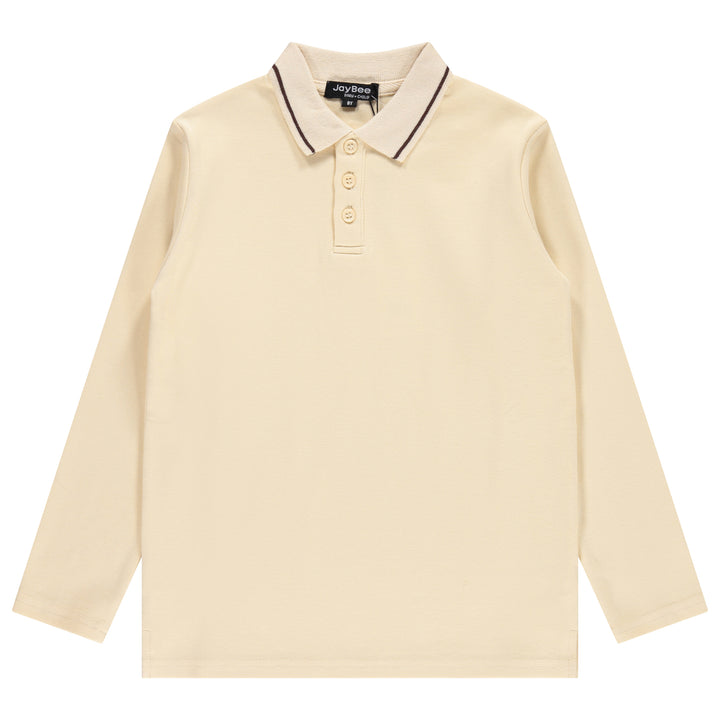 polo l/s coconut denim - yellow sand