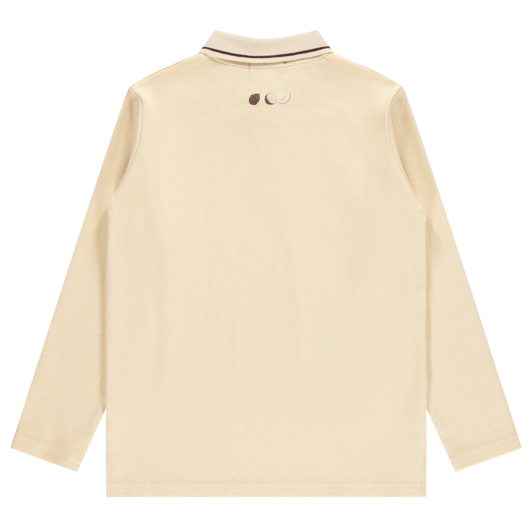 polo l/s coconut denim - yellow sand