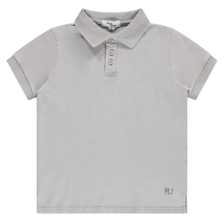 polo s/s mineral wash - grey wash