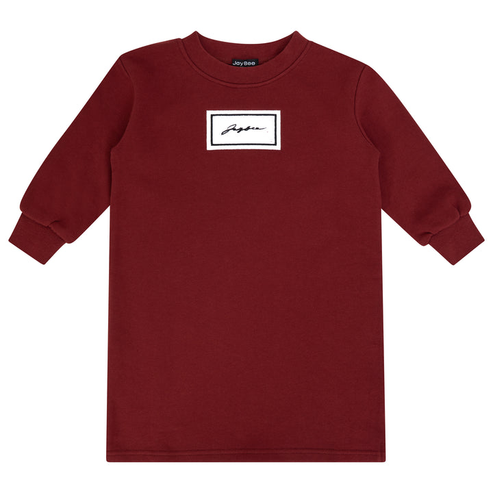 dress sherpa patch sweat - rust