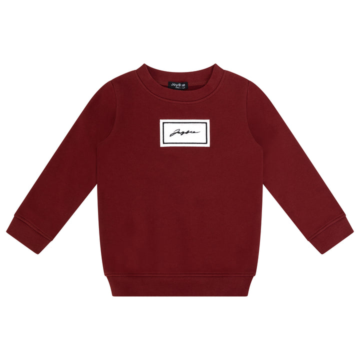 top l/s sherpa patch sweatshirt - rust
