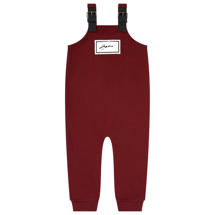 one piece sherpa patch overalls - rust