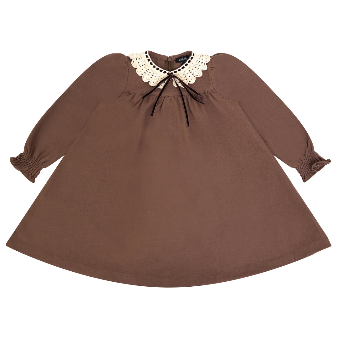 dress crochet collar - toffee