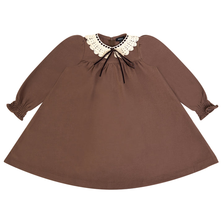 dress crochet collar - toffee
