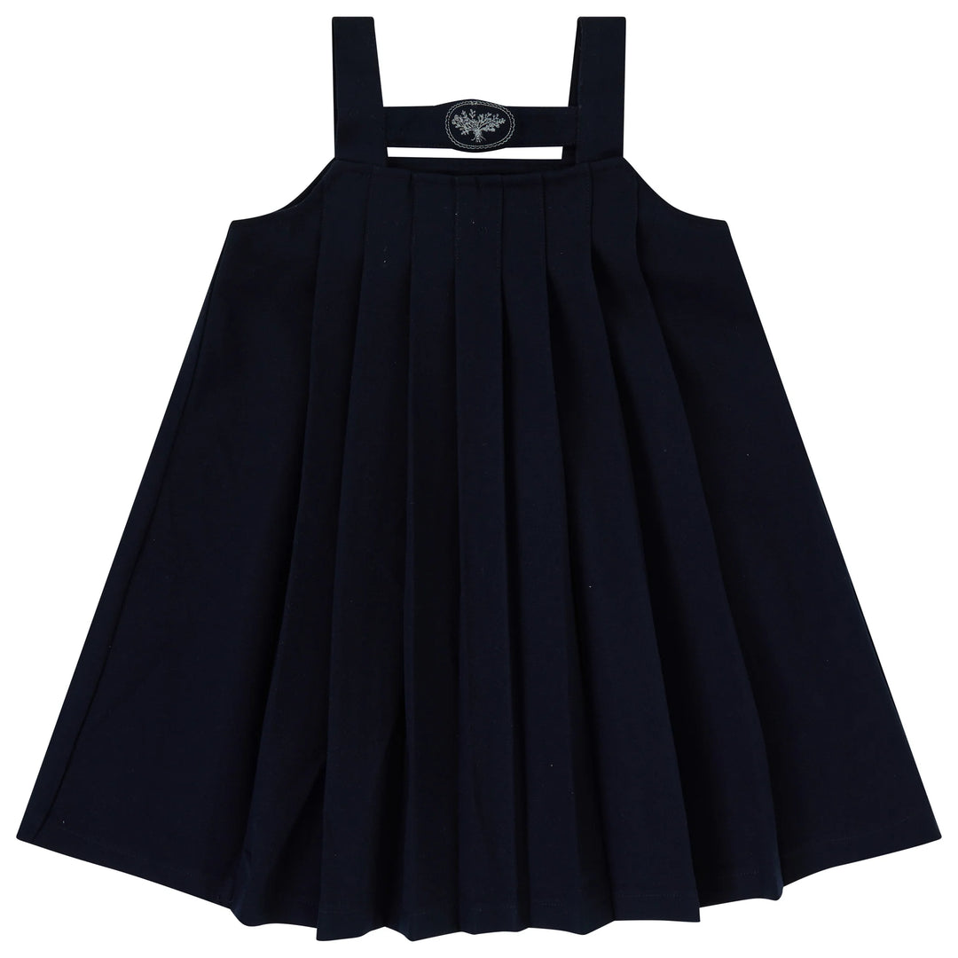 dress pleated jumper - dark navy