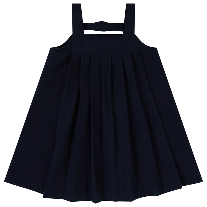 dress pleated jumper - dark navy