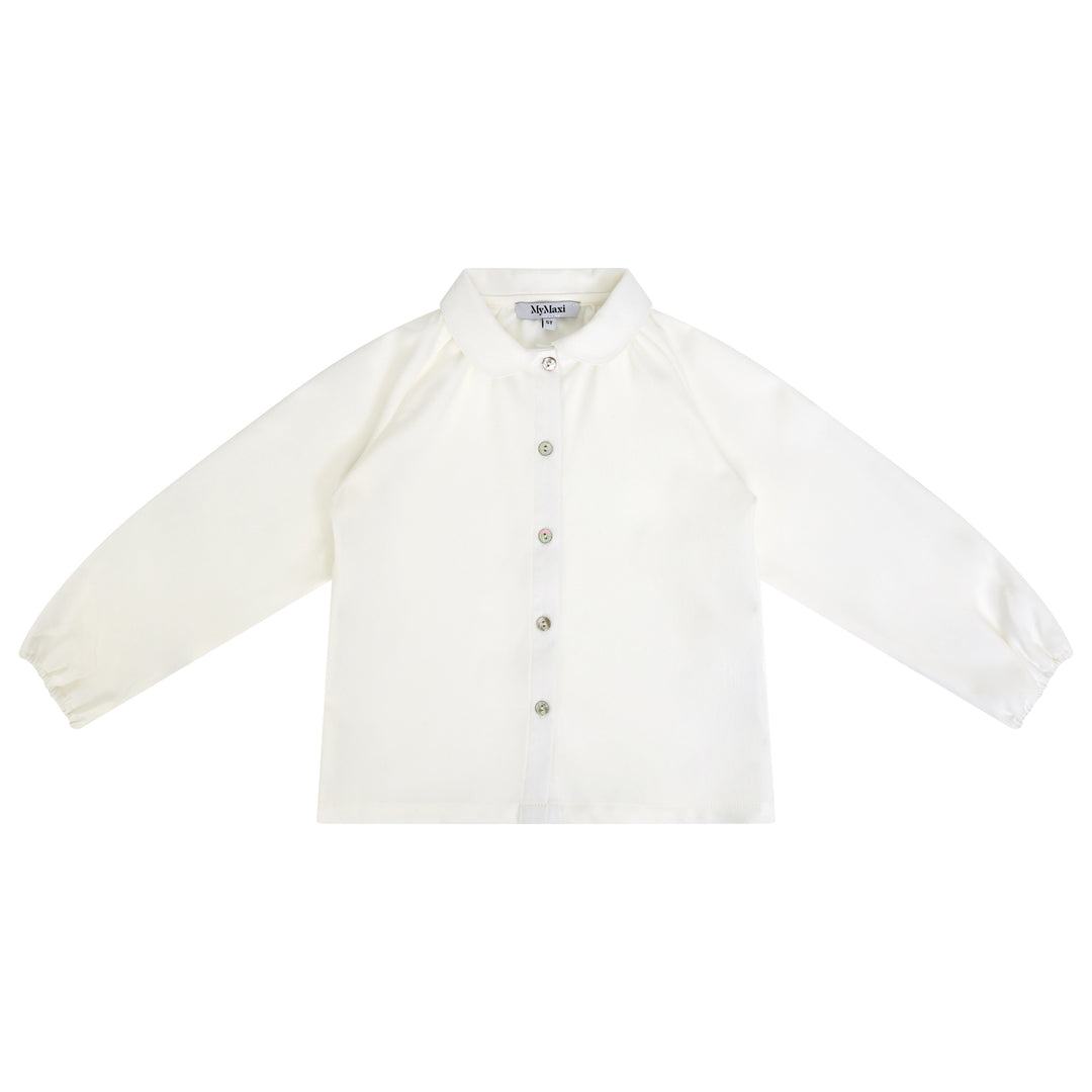 shirt l/s peter pan blouse - winter white