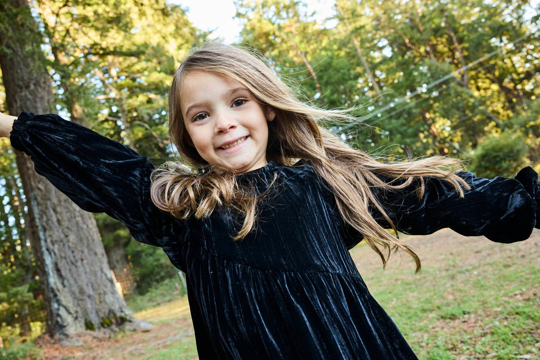 maxi dress chloe crushed velvet - black