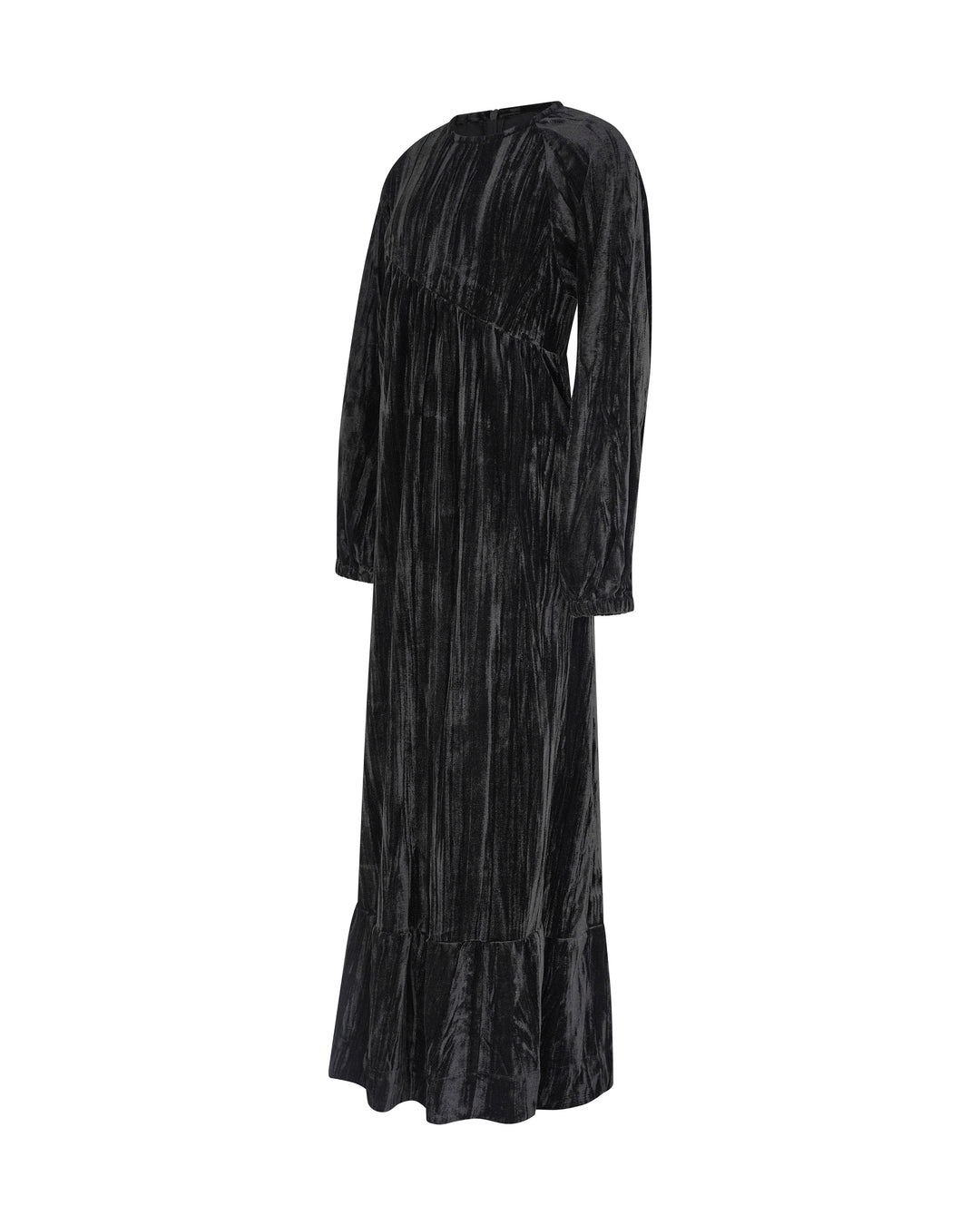maxi dress chloe crushed velvet - black