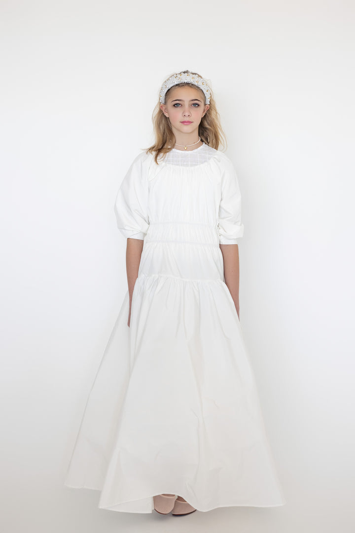 gown maxi - white