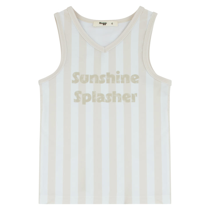 swim set sunshine splasher striped tee and shorts - tan-170-175